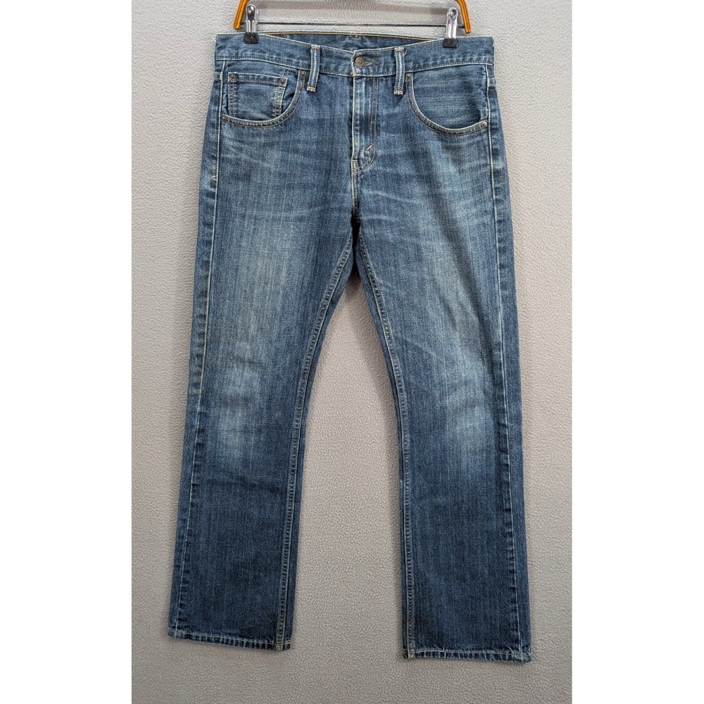 Levis 527 Men's Blue Denim Jeans Size 32x32 Straight Leg Med Wash 100% Cotton